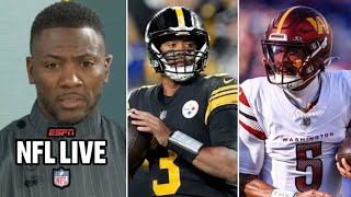 NFL LIVE  Ryan Clark quotI need Jayden Daniels to absolutely dogwalk the Steelers on Sundayquot [upl. by Nekciv]