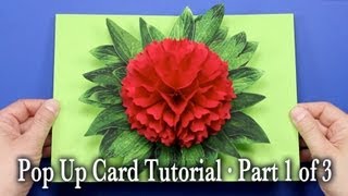 Flower Pop Up Card Tutorial Part 1 of 3 [upl. by Catharina866]