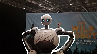 Roz and Brightbill from quotThe Wild Robotquot Animatronics at MCM comic con EGX 2024 [upl. by Netti]