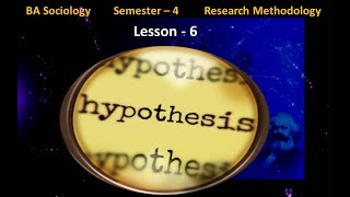 Lesson 6  Hypothesis – Meaning Types and Framing Hypothesis [upl. by Narih]