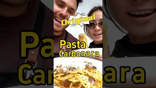 Original Pasta Carbonara  With Guanciale and Pecorino shorts carbonara pasta recipe [upl. by Uhile]