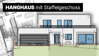 Haus am Hang Modernes Bauhaus mit Staffelgeschoss und Keller  GrundrissShow Ep 95 [upl. by Lenna]