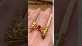 Gold finger ring different types viral short trendy [upl. by Ellecrad621]