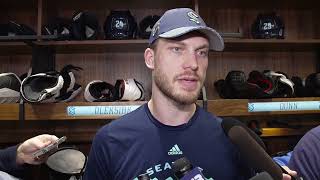 Kraken Sound Jamie Oleksiak  April 22 2023 PostGame [upl. by Greta]