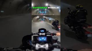 Superbike wheelie in tunnelriders wheelysuperbikewheelie loversviral bike [upl. by Dias]