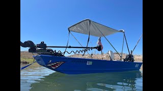 Jon boat to bass boat conversion 12 foot Alumacraft 99 HP Mercury [upl. by Lauraine]