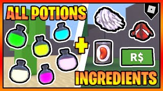 🧙 Wacky Wizards ULTIMATE GUIDE ALL Ingredients Potion Recipes amp Locations  Roblox [upl. by Nnairek]