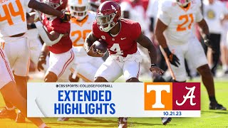 No 17 Tennessee at No 11 Alabama Extended Highlights I CBS Sports [upl. by Foote]