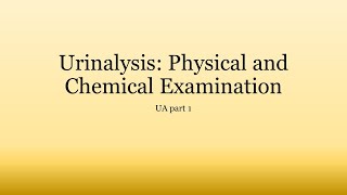 Urinalysis Basics Physical and Chemical Examination of Urine [upl. by Thurstan]