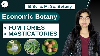 Economic Botany  Narcotics  FUMITORIES  MASTICATORIES  B Sc amp M Sc [upl. by Ier]