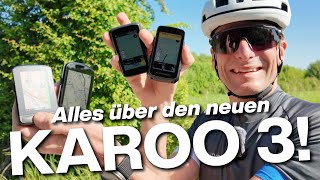 Hammerhead Karoo 3 Intelligent MegaDisplay vs Garmin Edge 1040Wahoo Elemnt Roam 2 deutsch [upl. by Ydnolem656]