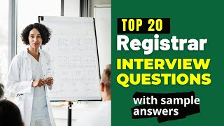 Registrar Interview Questions and Answers for 2024 [upl. by Perlman]