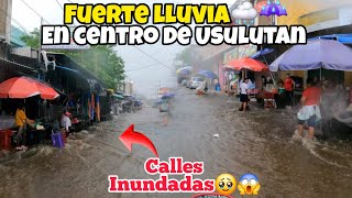 🚨🌧☔️FUERTE LLUVIA EN CENTRO DE USULUTAN CALLES INUNDADAS 🥹😱 [upl. by Luby]