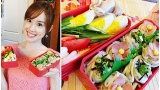 Colorful Japanese Somen Cold Noodle Bento Kawaii Bento 16 [upl. by Walliw]