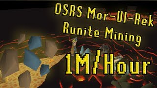 OSRS 1MH Runite Mining Money Making Method In MorUlRek [upl. by Matthei]