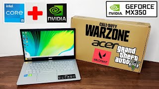 Acer Aspire 5 2021  i5 11th Gen  MX350  Unboxing amp Review  3 Games Tested  Thin amp Light 🔥 [upl. by Nednyl]