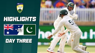 Australia v Pakistan 202324  First Test  Day 3 [upl. by Eniarrol]