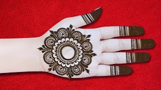 Simple and easy mehndi design  stylish front hand mehndi design  mehandi ka design  mehndi design [upl. by Collayer]