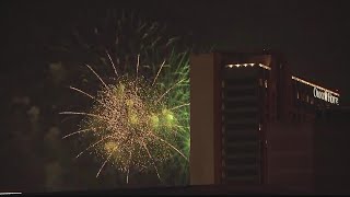 Look Up Atlanta  Largest metro fireworks show in America at Centennial Olympic Park [upl. by Nagorb]