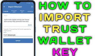 how to trust wallet already ky import account problem solve [upl. by Hirst]