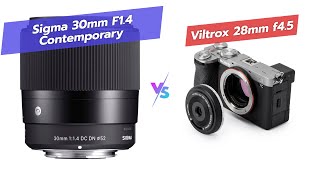 📸 Sigma 30mm vs VILTROX 28mm Lens Comparison 🤔 [upl. by Conchita949]