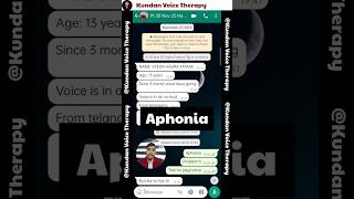 Aphonia Voice Problem Solve in 1day  How to cure Aphonia vocalfold [upl. by Anahsal]