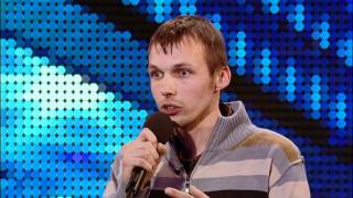 Comedian Gatis Kandis  Britains Got Talent 2012 audition  International version [upl. by Ahron]