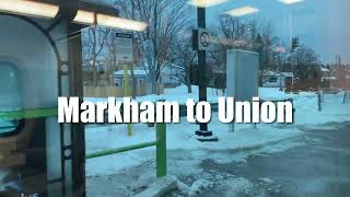 Stouffville Line GO Train Ride Markham to Union [upl. by Aimal]