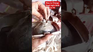 How to Change Head Light Bulb Cd 70 🤩  shorts headlightbulbs saadautos [upl. by Meelas]