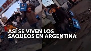 ¿Esto es el quothambrequot en Argentina Así se viven los saqueos [upl. by Cowles]