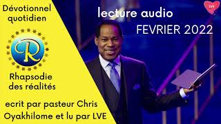 PASTEUR CHRIS OYAKHILOME RHAPSODIE DES REALITES EN FRANCAIS EN AUDIO 7 FEVRIER 2022 [upl. by Corwin]