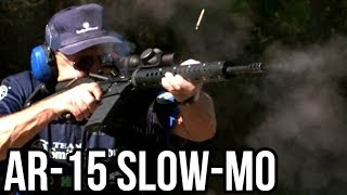 AR15 in Slow Motion 3 shots in body and 2 in head in a HALF SECOND with Jerry Miculek [upl. by Beedon]