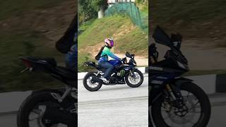 malaysia yamaha r15 r15m bikelife bikers exhaust shorts akrapovic [upl. by Nay]