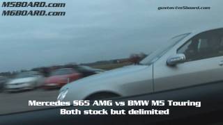 HD Mercedes S65 AMG vs BMW M5 Touring 50295 kmh  M5BOARDcom [upl. by Sivraj]