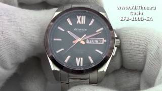 Обзор Мужские японские наручные часы Casio Edifice EFB100D5A [upl. by Wassyngton]