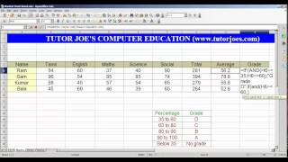 Finding Grade Of Given Marks In OpenOffice Calc Tamil [upl. by Aronaele]