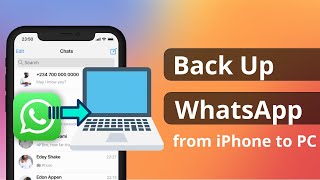 2 Ways How to Backup WhatsApp from iPhone to PC 2023 [upl. by Yeldar337]