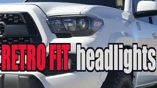 How to retro fit black out headlights on a 2016 Tacoma [upl. by Oremo]