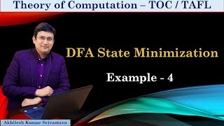 DFA State Minimization  Example 4 [upl. by Benyamin]