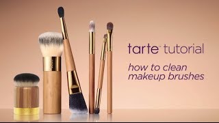 tarte tutorial how to clean makeup brushes [upl. by Galateah]