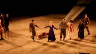 Helen Mirren and a fine cast taking a bow after 2nd performance of Phedre at the Epidaurus [upl. by Thanh]