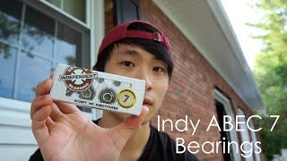 Independent ABEC 7 Bearings Review  Spin Test  Unboxing [upl. by Sherrod]