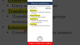 Classification of Enzymes Biochemistry  by Imran Yaseen [upl. by Nievelt775]