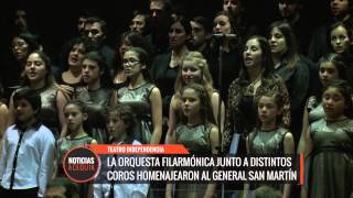 La Orquesta Filarmónica de Mendoza junto a distintos coros homenajearon a San Martín [upl. by Nylesoj]