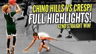 LaMelo Ball Hits Halfcourt Shots Like Layups Chino Hills vs Crespi FULL Highlights [upl. by Daryle]