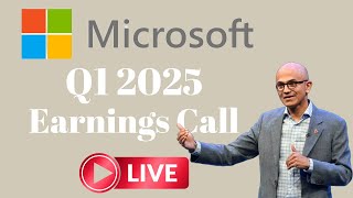 Microsofts Live Earnings Call Q1 2025 [upl. by Nitsyrc375]