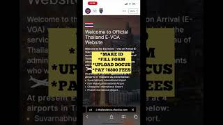 Thailand EVisa process for Indians thailandtour shortsyoutube [upl. by Radnaxela]