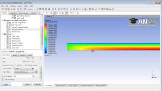 Velocity magnitude contours for laminar pipe flow [upl. by Quentin]