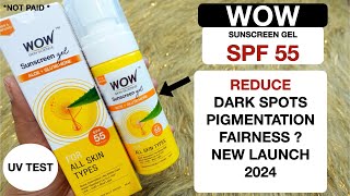 wow sunscreen gel reveiw  wow suncreen gel SPF 55 PA Aloe  Glutathione wow sunscreen reveiw [upl. by Natasha484]