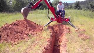 4 ft deep dig with a towable backhoe [upl. by Nalliuq]